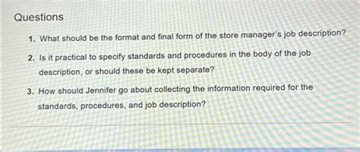 Is it practical to specify standards and procedures in the body of the job description or should these be kept separately?
