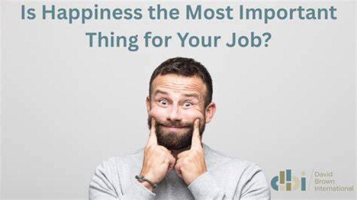 Is money the most important thing in a job?
