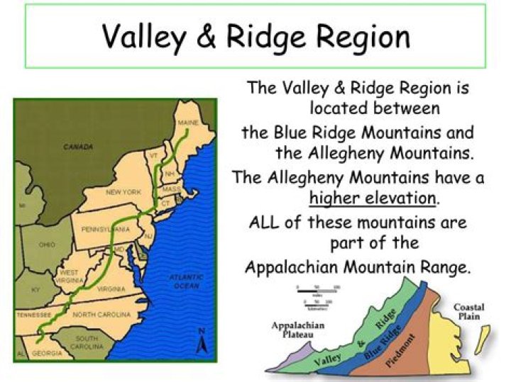 What are the industries of valley and ridge?