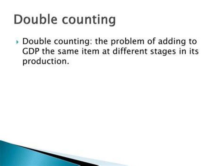 What is double counting and explain why GDP is not equal to total sales?
