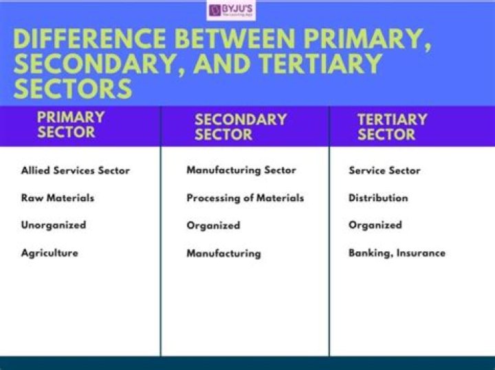 What is the difference between primary secondary and tertiary industry?